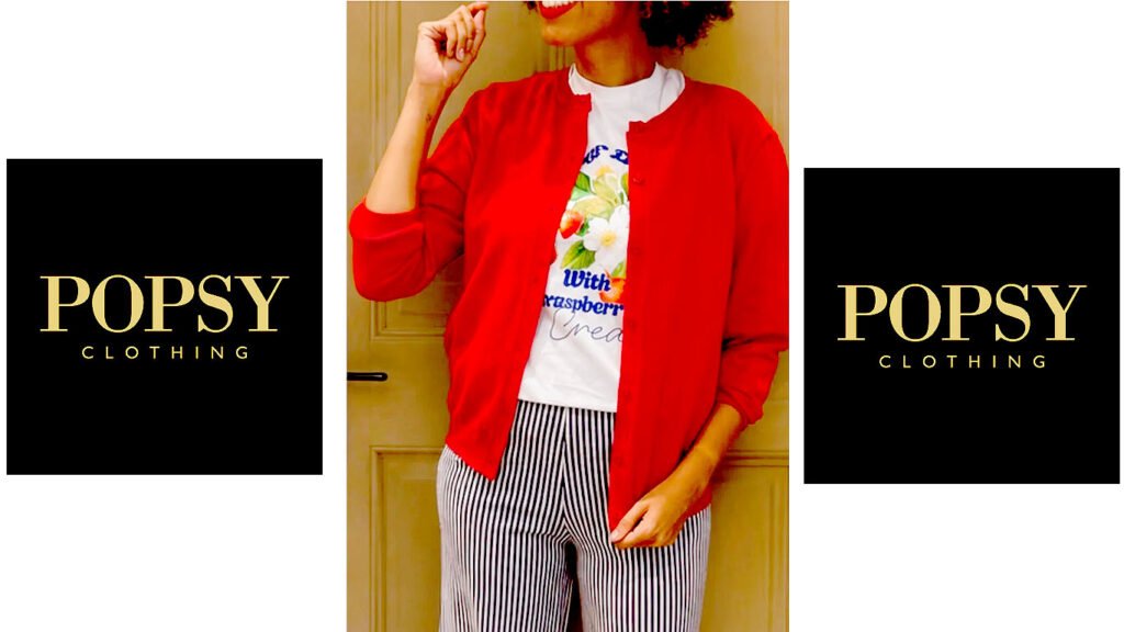 Red Fine Knit Cardigan
