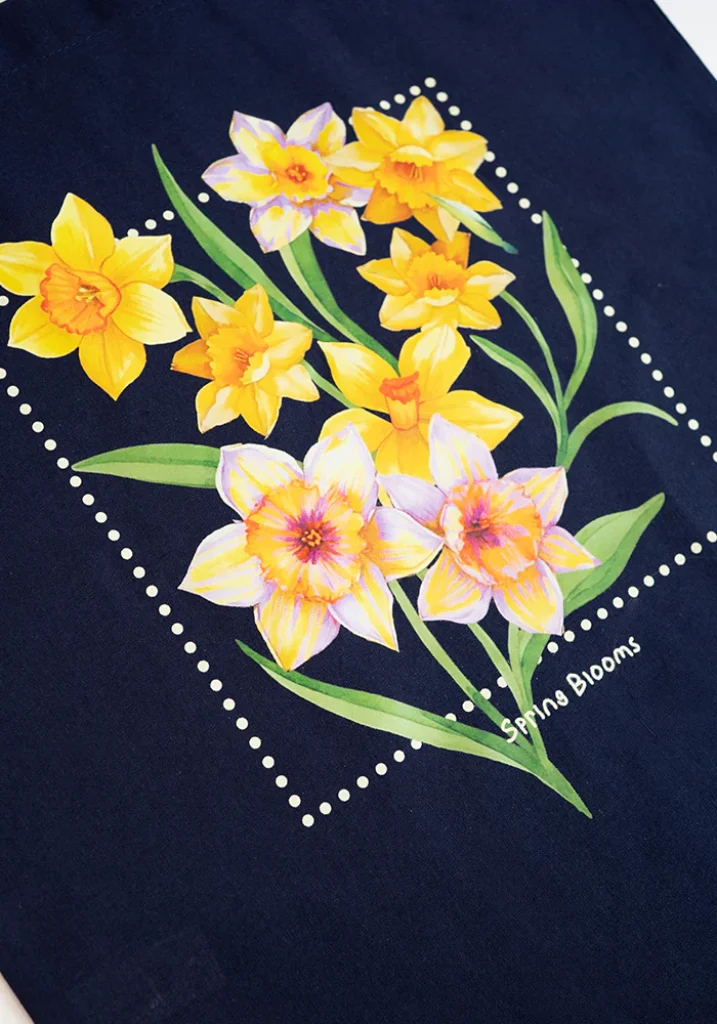 Spring Blooms Cotton Canvas Bag