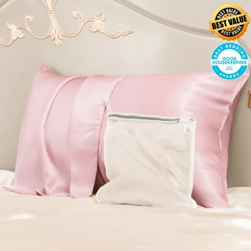 23mm 6A+ 100% Mulberry Silk Pillowcase With Zipper With Laundry Bag