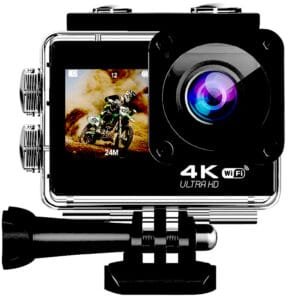 4K 60FPS WiFi Camera with Dual Color Screen 170°