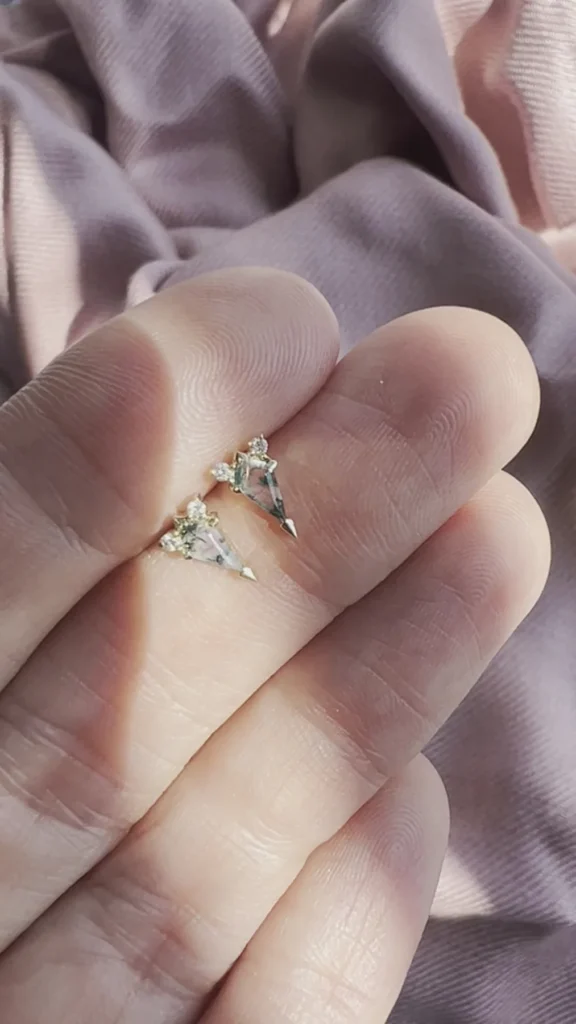 Kite Moss Agate Earrings