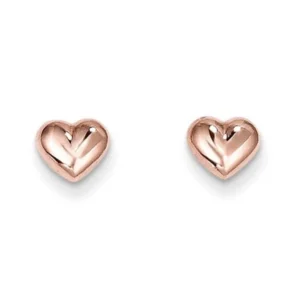 Gold Heart Post Earrings