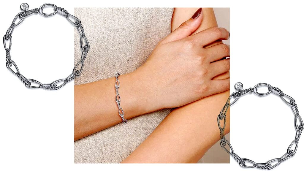 Product details Item Code TB4959-75SVJJJ Division Gabriel Silver Collection Bujukan Style Chain Metal Type 925 Silver