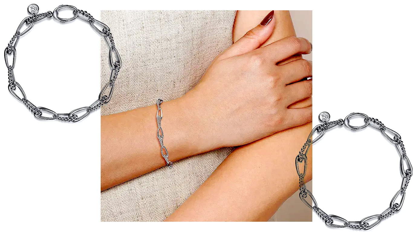 Product details Item Code TB4959-75SVJJJ Division Gabriel Silver Collection Bujukan Style Chain Metal Type 925 Silver