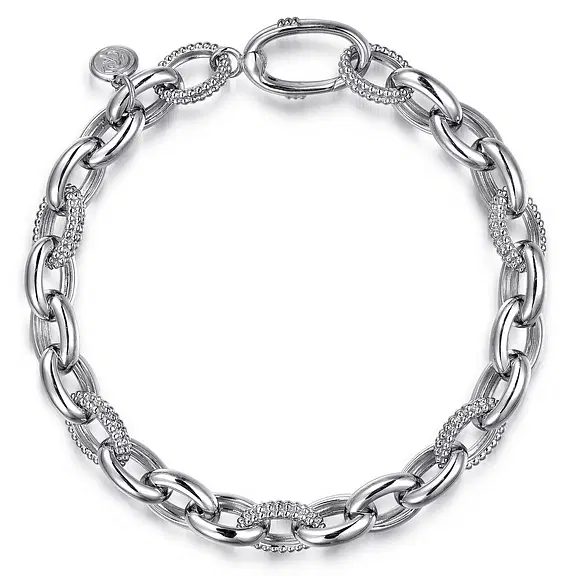 925-Sterling-Silver-Bujukan-Link-Chain-Tennis-Bracelet~TB4886-75SVJJJ-1 925 Sterling Silver Bujukan Link Chain Tennis Bracelet