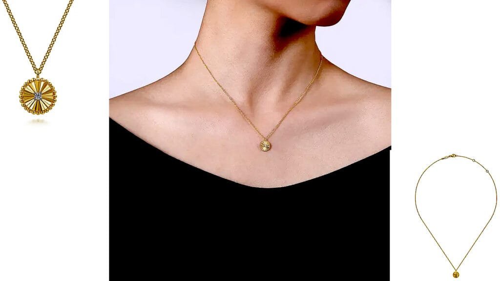 Diamond Cut Pendant Necklace