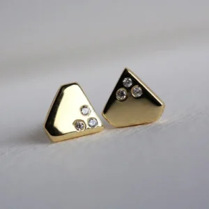 Gold Diamond Studs Earrings