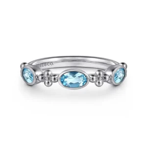 Product details Item Code LR52643SVJBTCopy Sku Division Gabriel Silver Collection Bujukan Style Stackable Metal Type 925 Silver Gemstone Blue Topaz
