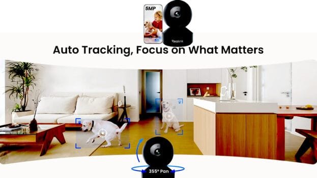 REOLINK E1 Pro(Black) 3K PT Wi-Fi Indoor Camera for Baby & Pet Monitoring