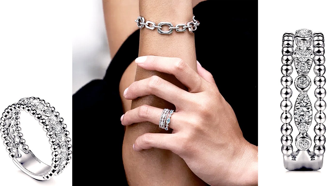 925 Sterling Silver White Sapphire Bujukan Easy Stackable Ladies Ring