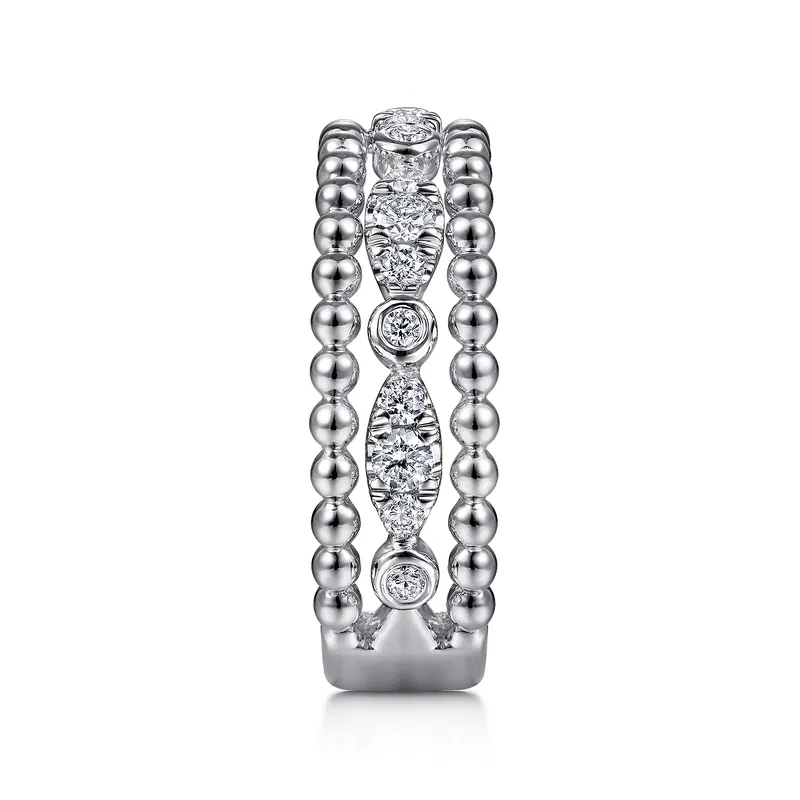 925 Sterling Silver White Sapphire Bujukan Easy Stackable Ladies Ring - Image 5