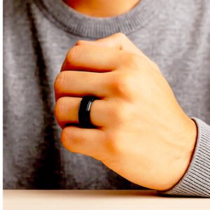 REVOLVE Black Tungsten Spinner Ring