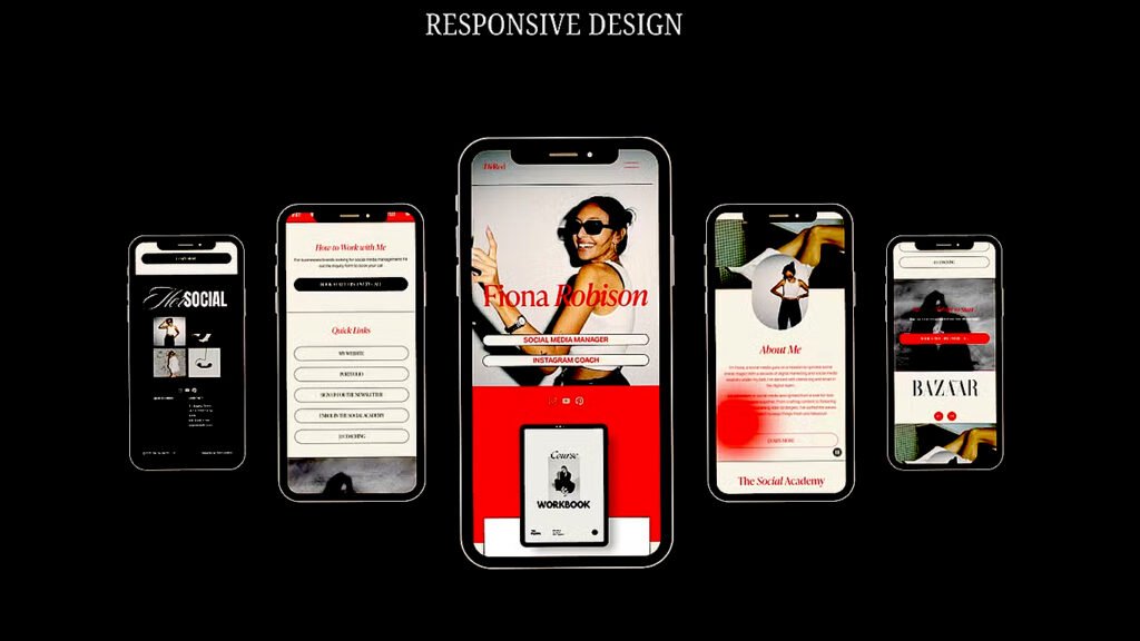 Red Squarespace website template