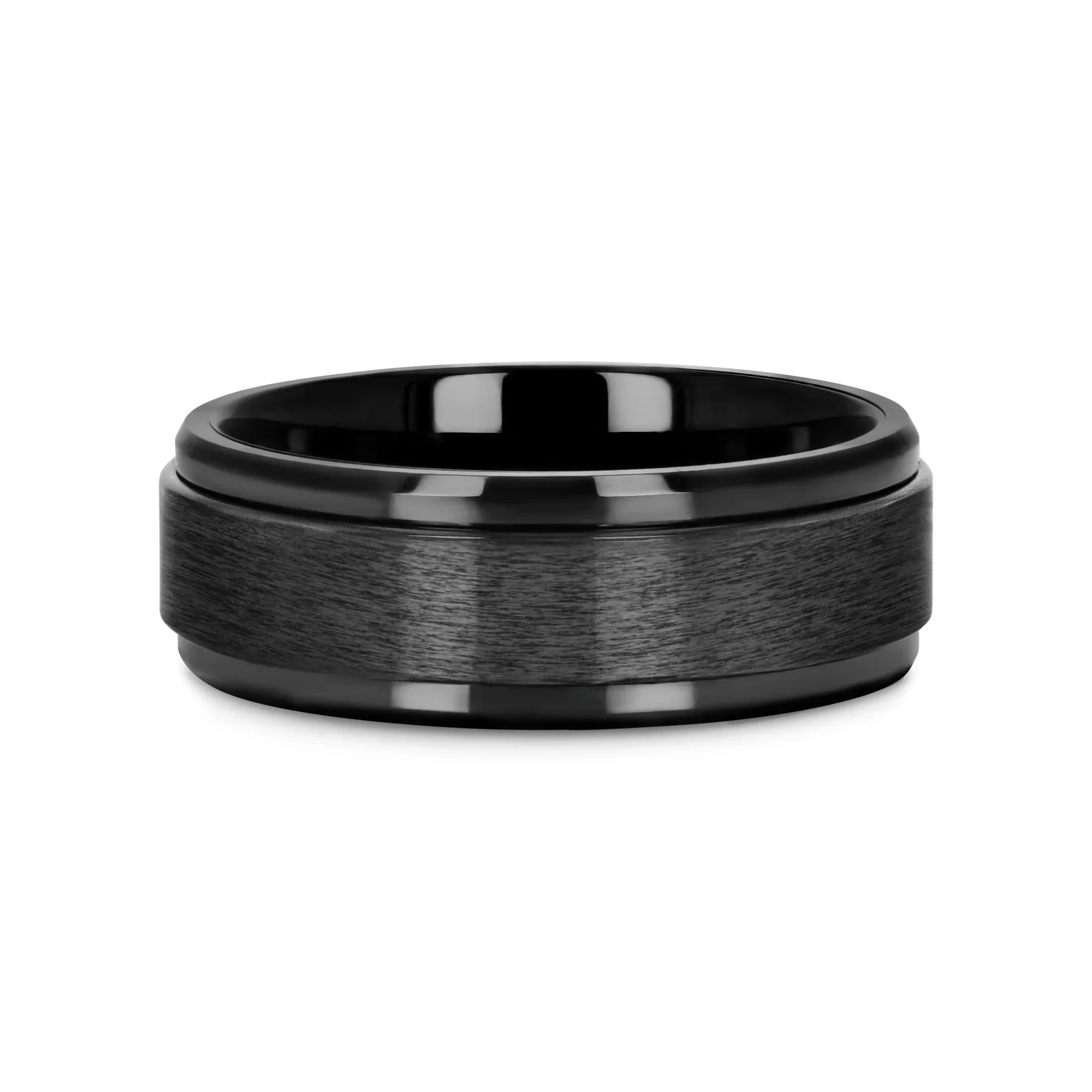 REVOLVE Black Tungsten Spinner Ring - Image 7