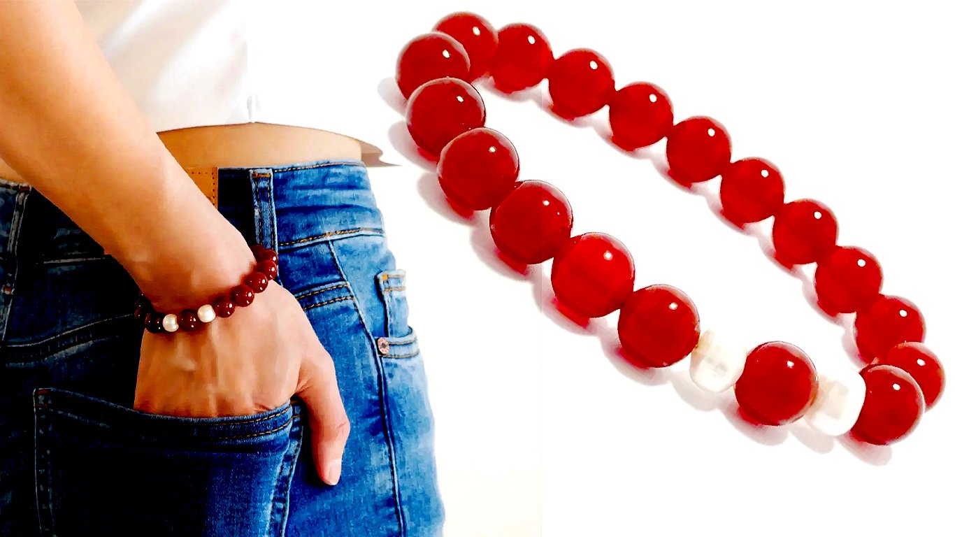 luz Red Agate Bracelet 1 luz Red Agate Bracelet