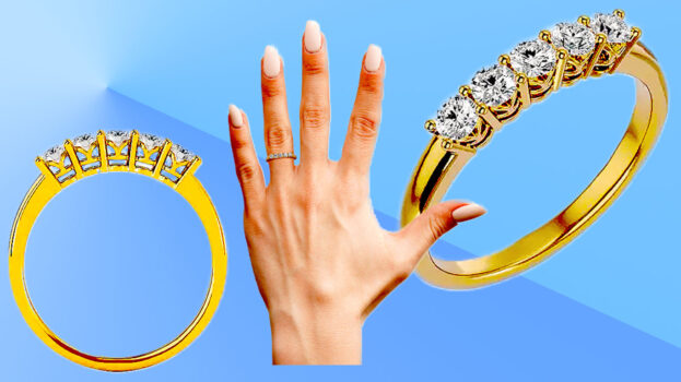 Five Diamond Wedding Band