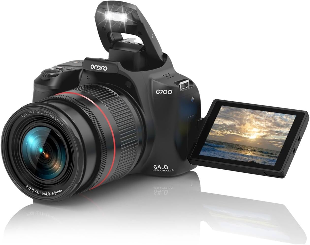 Ordro G700 Digital Camera, 12X Optical Zoom