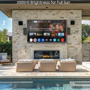 SYLVOX 55'' Outdoor TV, Superior Brightness of 2000 Nits for Full Sun