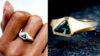 Alden Asymmetrical Gold Sapphire Ring