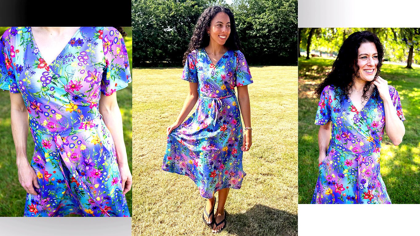 Gayle Floral Ombre Print Midi Dress