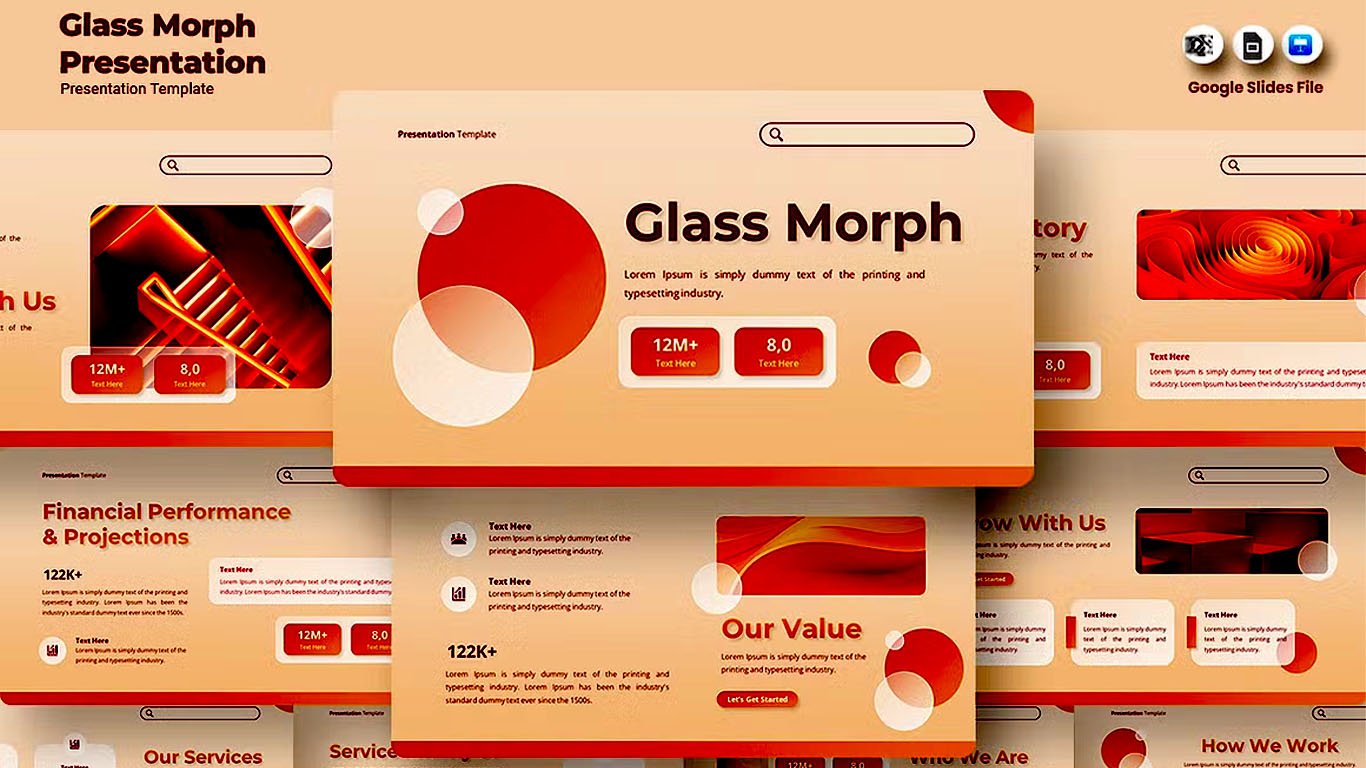 Glass Morph - Google Slides Template