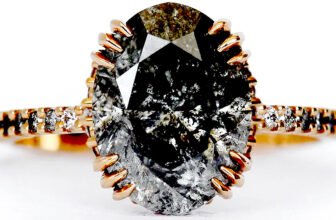 Kayla 3.8 ct Oval Salt and Pepper Diamond Ring
