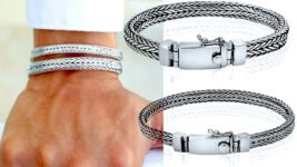 Men silver bracelets 6/8mm