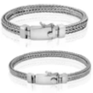 Men silver bracelets 6/8mm