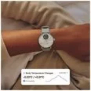 Withings ScanWatch 2 – Hybrid Smartwatch with ECG (38mm) White Hybrid Dial / Grey Silicone Watch HWA10-MODEL 2-ALL-INT