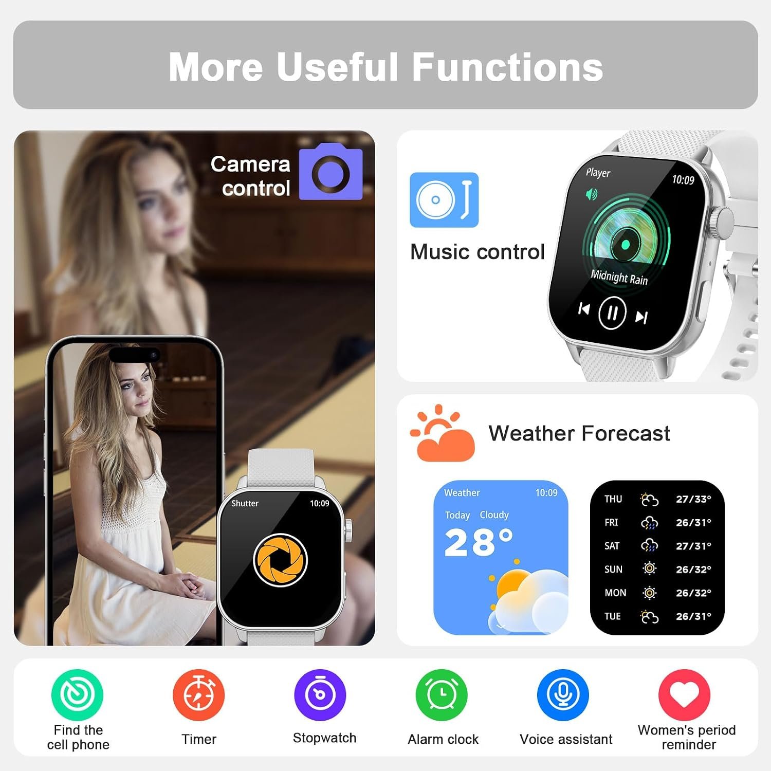 MFVLP Smart Watch for Men Women - Image 4