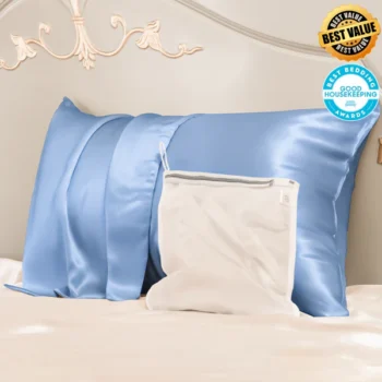 23mm 6A+ 100% Mulberry Silk Pillowcase With Zipper With Laundry Bag