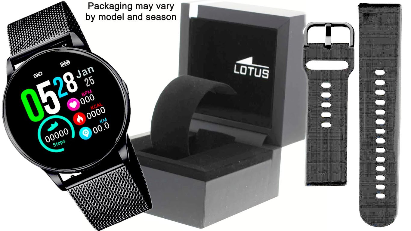 Lotus SmarTime | Women's | Black PVD Mesh + Free Strap