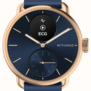 Withings ScanWatch 2 - Hybrid Smartwatch with ECG (38mm) Blue Hybrid Dial / Blue Silicone Watch