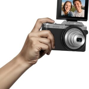 Ordro D27 16MP Compact Digital Camera, 6X Optical Zoom, Black