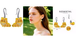 925 Sterling Silver Dog Dangle Earrings for Women