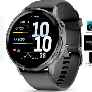Garmin Venu® 4, Advanced Fitness Smartwatch, 45mm, Black Silicone