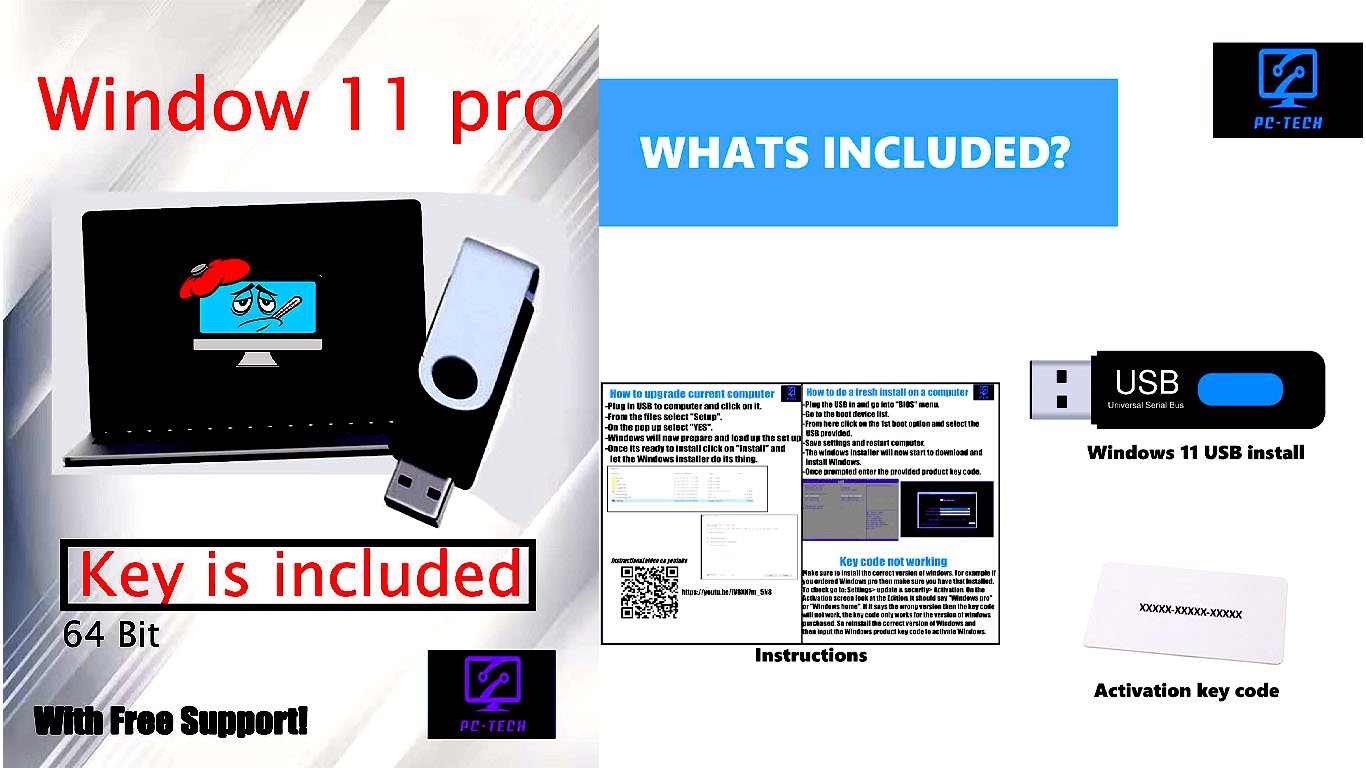 PC Tech USB Key Compatible with install Key