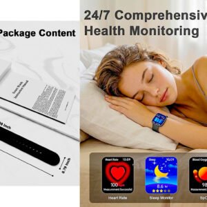 Smart Watch for Women, 1.85" HD Fitness Tracker Black