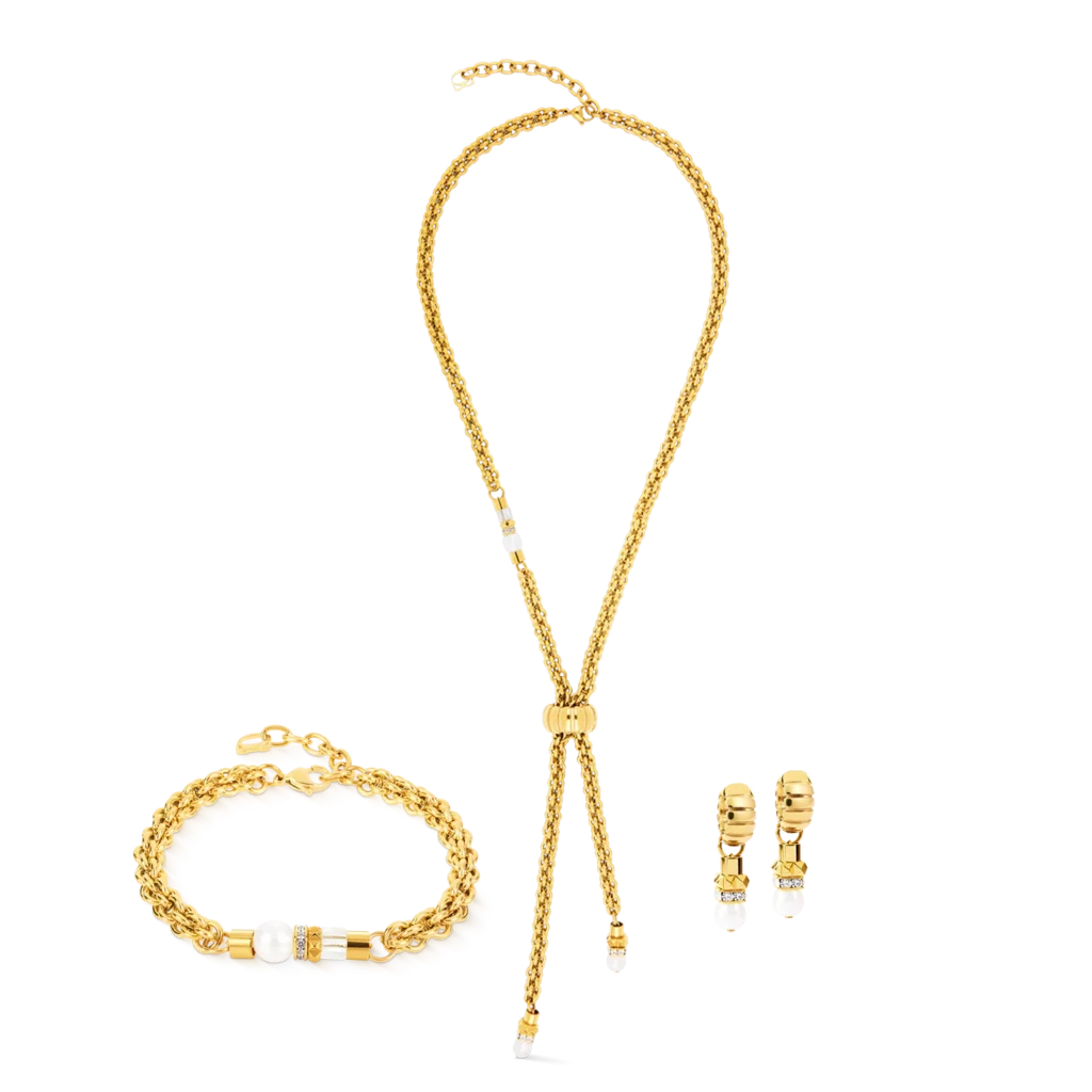 Structure Y-Necklace Gold