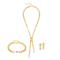 Structure Y-Necklace Gold