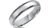 14k White Gold Wedding Band Domed High Polished Finish Milgrain Edges – 2.5mm – 10mm