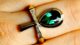 Ankh emerald diamond ring