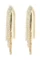 Golden Beaded Prom Earrings