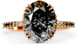 Kayla 3.8 ct Oval Salt and Pepper Diamond Ring – Engagement Ring