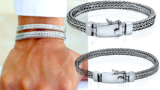 Small & Big Men silver bracelets 6/8mm