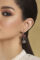 Red & Silver Toned Brass Studded Jhumkas