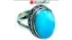 Precious authentic Larimar .925 Sterling Silver handmade ring