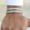 Small & Big Men silver bracelets 6/8mm