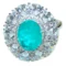Luxurious 4.2 carat Colombian Emerald .925 Sterling Silver handcrafted Ring size 8 1/4